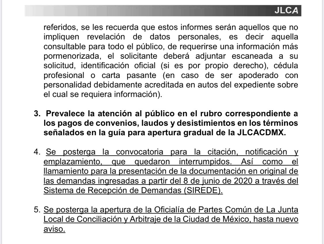 JuntaLocalCDMX's tweet photo. 📄#BoletínLaboral | En acatamiento a las medidas tomadas por las autoridades sanitarias 𝘀𝗲 𝗽𝗼𝘀𝘁𝗲𝗿𝗴𝗮 𝗹𝗮 𝗮𝗽𝗲𝗿𝘁𝘂𝗿𝗮 𝗴𝗿𝗮𝗱𝘂𝗮𝗹 de la #JLCA 𝗽𝗿𝗼𝗴𝗿𝗮𝗺𝗮𝗱𝗮 𝗽𝗮𝗿𝗮 𝗲𝘀𝘁𝗲 𝟭𝟬 𝗱𝗲 𝗮𝗴𝗼𝘀𝘁𝗼, hasta nuevo aviso. https://t.co/8LxEWAvbDN https://t.co/Z9eYkoDOoM