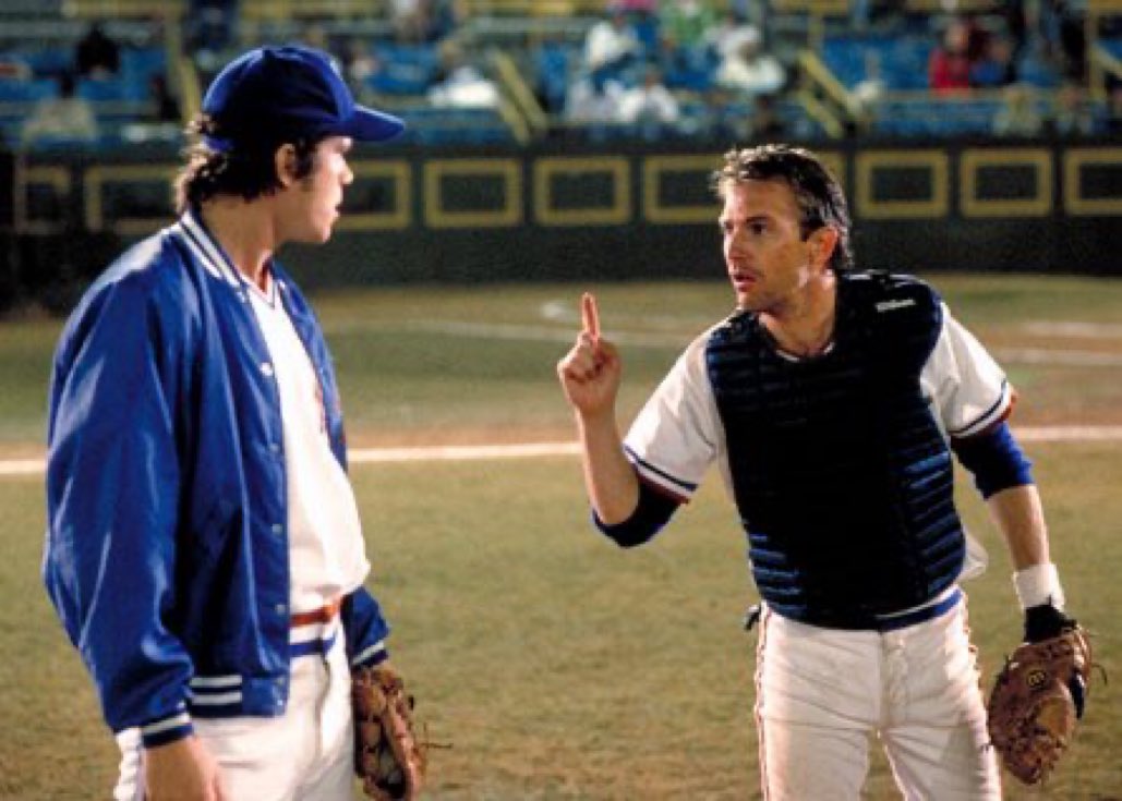 I'm your new catcher and you just got lesson number one: don't think, it can only hurt the ballclub. -Bull Durham