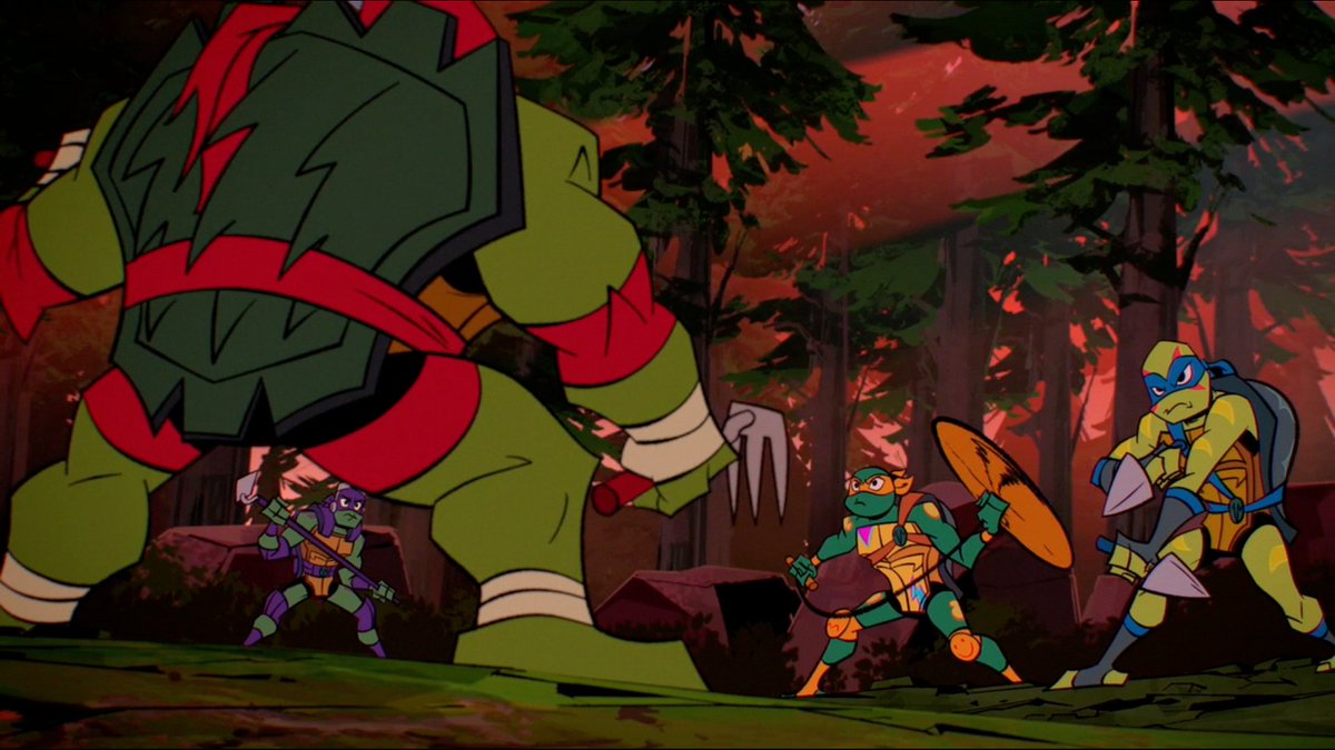 Yeah they aren't flashy but garden tools are pretty sharp and dangerous, Mikey's is like a flexible saw chain? so it's actually way more lethal than his usual weapons. #RottmntFinale  #RiseoftheTMNT  #SupportRottmnt  @Nickelodeon  @NickAnimation
