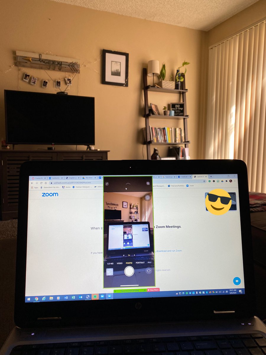 Need an at home Document Camera? Plug in your iPhone, click share screen, select the iPhone/iPad option, and follow the directions on your screen. I thought this was pretty neat for anyone who may be teaching from home. #TeamBCSD #LearningNewTechTips