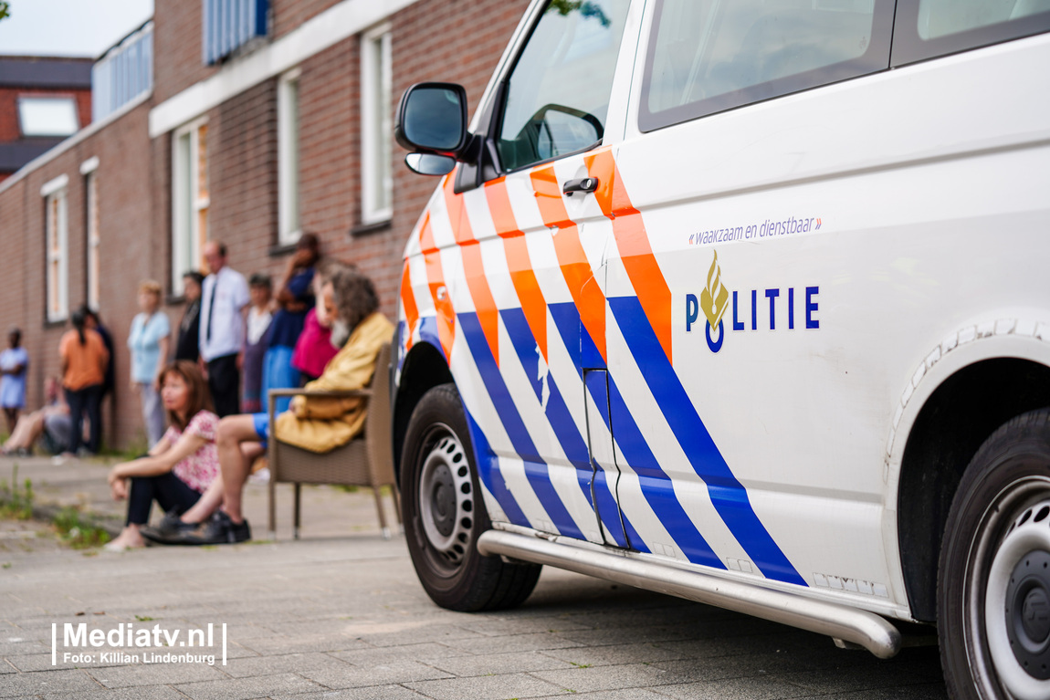 Melding brandweer Franz Leharstraat Rotterdam inzake middelbrand