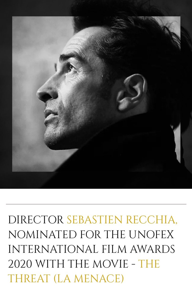 Le réalisateur de LA MENACE (THE THREAT), nominé à l'UNOFEX International Film Awards 2020.
Membre accrédité de l' @unionofexcellence (New York)

#réalisateur #director #shortfilm #indiemovie #cinema #cinematography #filmfestival #internationalfilmfestival