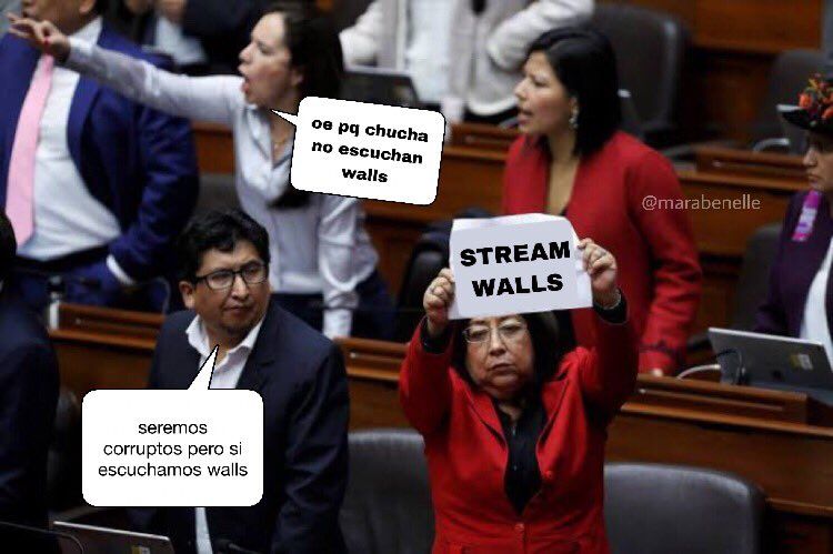 tbsll91's tweet photo. OE CAGADA, QUE HACES ACA QUE NO HACES STREAM WALLS

ELLOS LO DIJERON, PUEDEN SER CORRUPTOS PERO ESCUCHAN WALLS
#CongresoEscuchaWalls https://t.co/SUeyuq7k1K