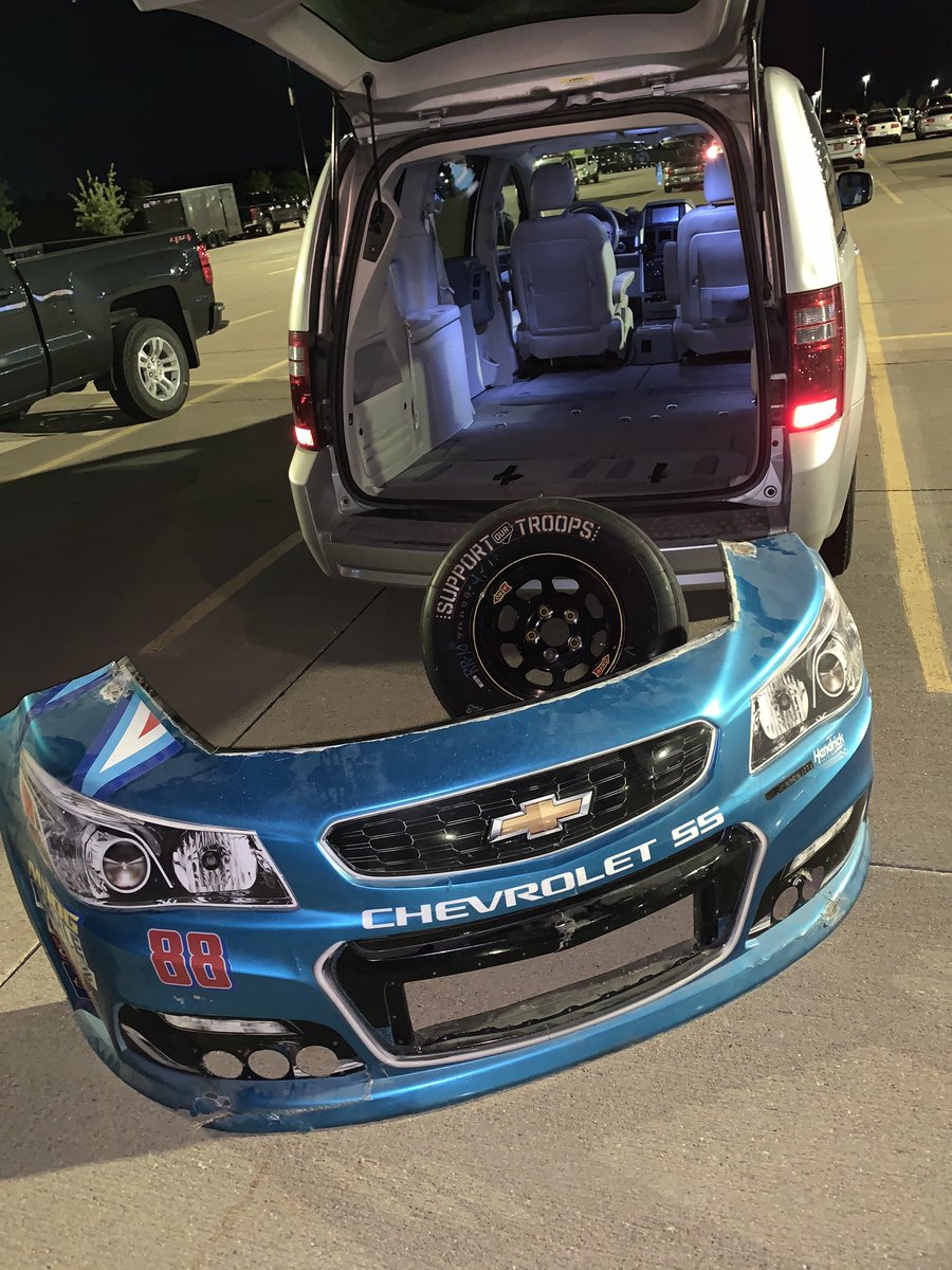 TMcLain94's tweet photo. In my stone cold voice yelling “Oh Hell Yeahhh!!!” ✊🏼 made the drive from Michigan to Iowa to get these amazing items. They’re in their forever home now! @DaleJr #NASCAR #sheetmetal #mountaindew #DewSA #mancavepieces #raceusedtire https://t.co/0qF4EOvAtx