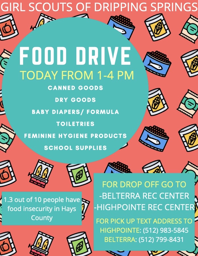 evelynbristoll's tweet image. Food drive today from 1-4 in Belterra and Highpointe! Please wear masks if you drop off, we will be!!