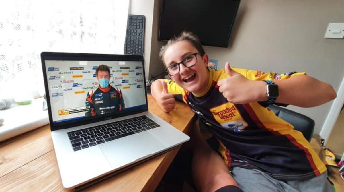 BeavisMorgan's tweet photo. While we can’t be there supporting you in person, we are definitely there in spirit. Well done @OllieJackson48. Placed 3rd for tomorrow's first race at @Brands_Hatch @BTCC. As you can see, we are very excited! 👍
#NoSpectatorsAllowed @Motorbase #imwithmotorbase #no1fans https://t.co/6xq97oatSx