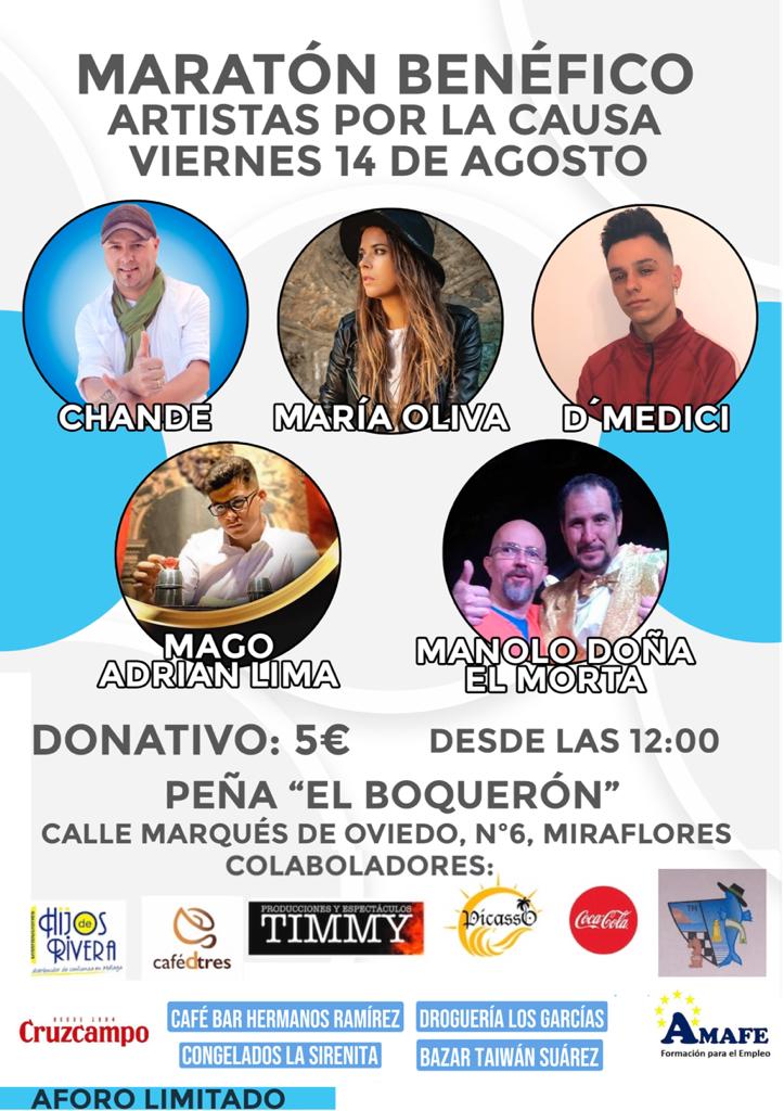 Chandeautor's tweet photo. El viernes día 14 nos vemos en la peña el Boquerón para una gala solidaria no faltéis @timmyropero @carloschandejr @cmariaoliva #elmorta #manolodoña #adrianlima @CFOficialChande @chandeinfo https://t.co/M7zbsLGZlx
