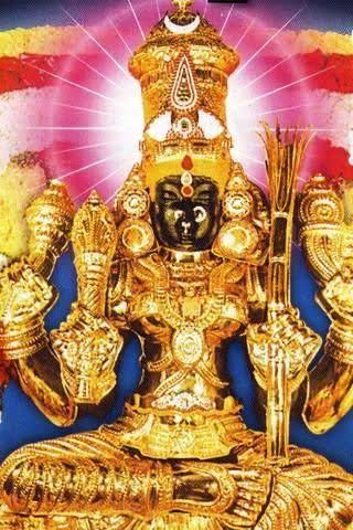 He made a sankalp that night to do SHREE CHAKRA UPASANA & LALITHA HAVAN for gaining immense powers from Shree Lalithambika. The beauty is, one who gains her blessings are Apaaravijaya. He knew this and arranged for Shree Meruprasthana and Suvarnam (Gold) Lalithambika.