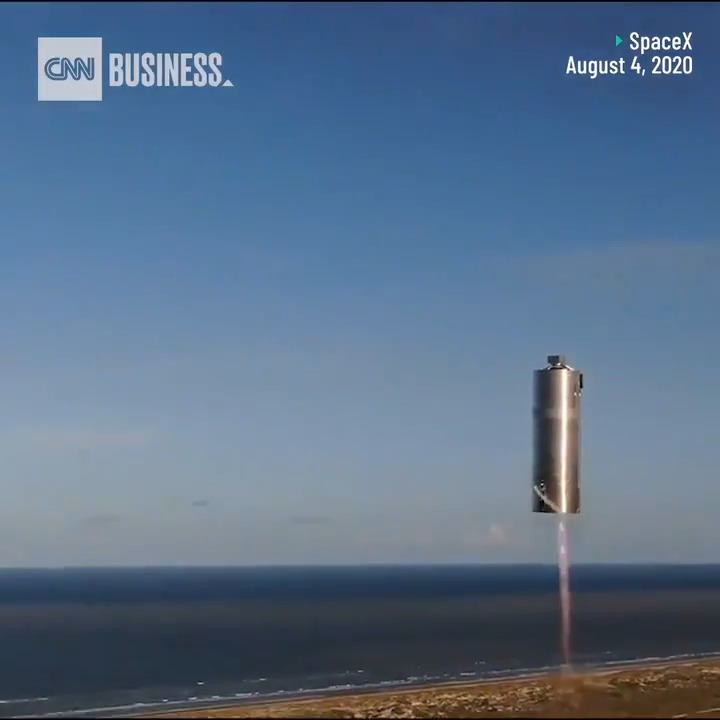 This flying metal cylinder is an experimental prototype for Elon Musk's Mars rocket. SpaceX