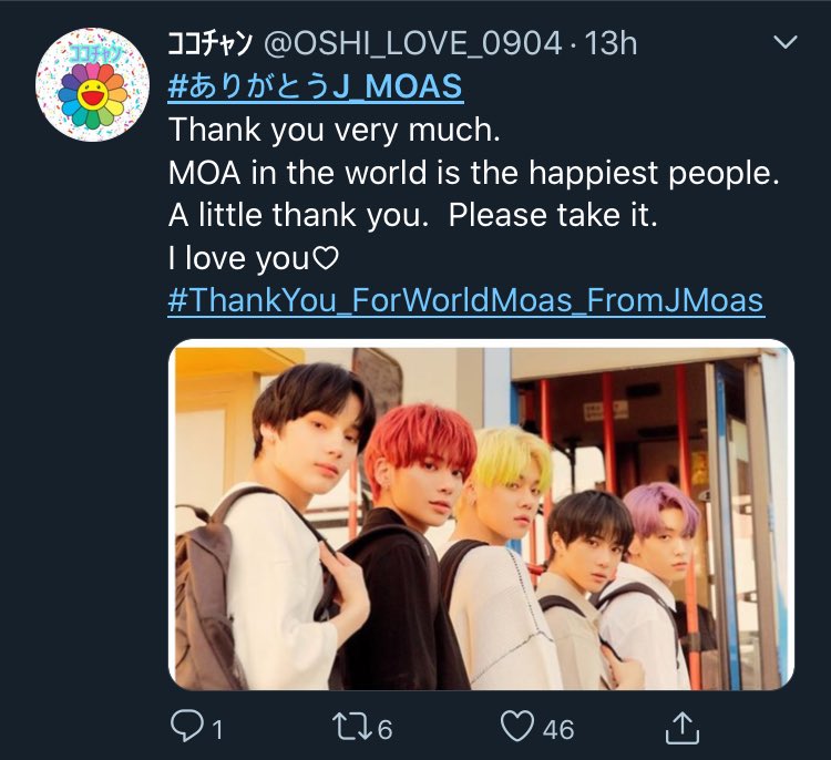 in fact, they were so thankful that they even started the hashtag  #ThankYou_ForWorldMoas_FromJMoas to thank i-moas for their hashtag and support!!! sooo sweet 