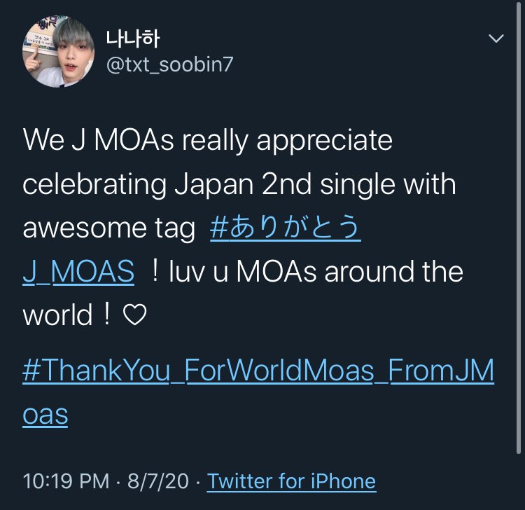 in fact, they were so thankful that they even started the hashtag  #ThankYou_ForWorldMoas_FromJMoas to thank i-moas for their hashtag and support!!! sooo sweet 