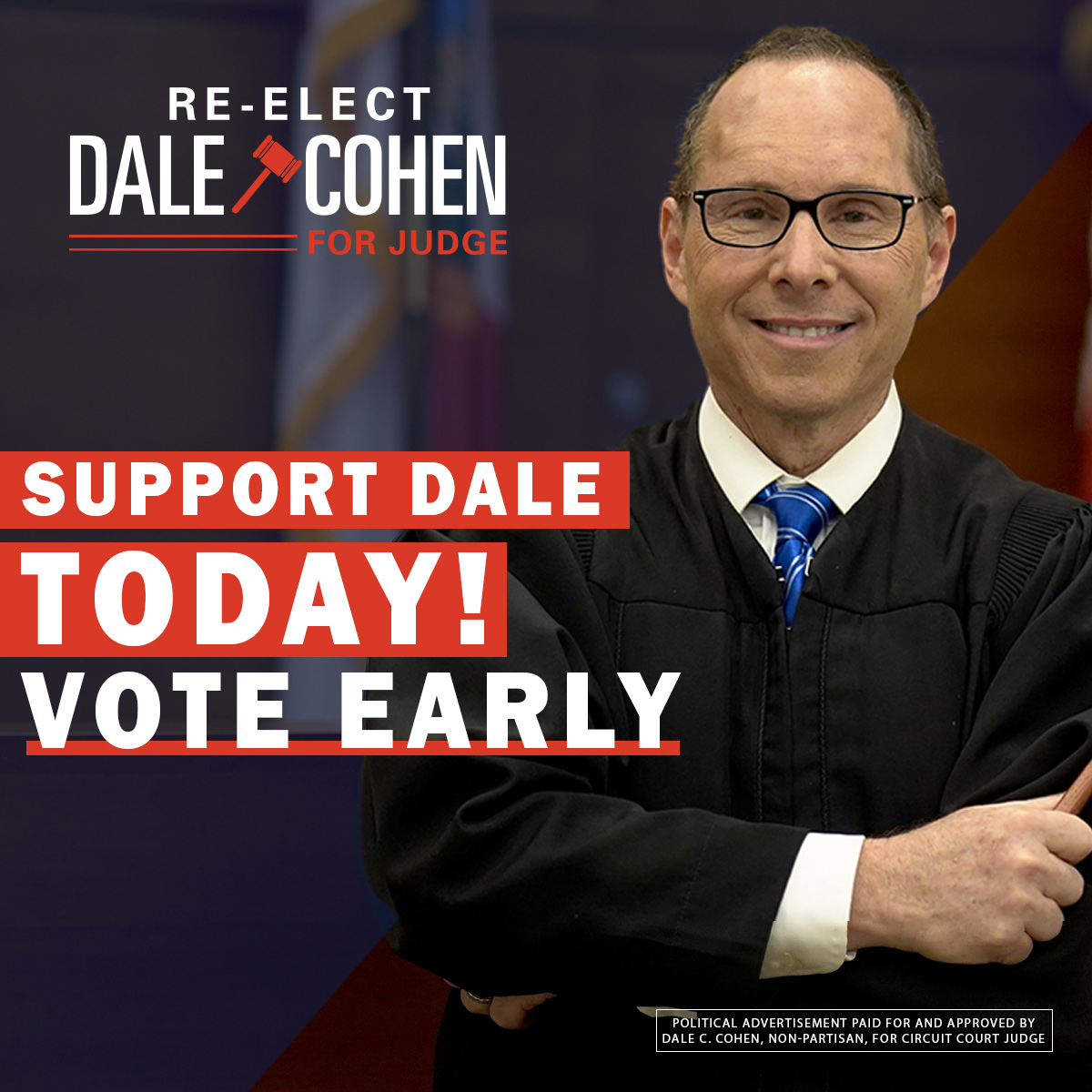 JudgeDaleCohen's tweet photo. Dale is honored to have the support of people like Mayors Frank Ortis, Dean Trantalis, and Scott Brook. We hope you’ll join them in supporting Judge Cohen! In person early voting begins today! Click here for a full list of locations and hours: https://t.co/i1balOhFXZ https://t.co/GHMGkfOdYt