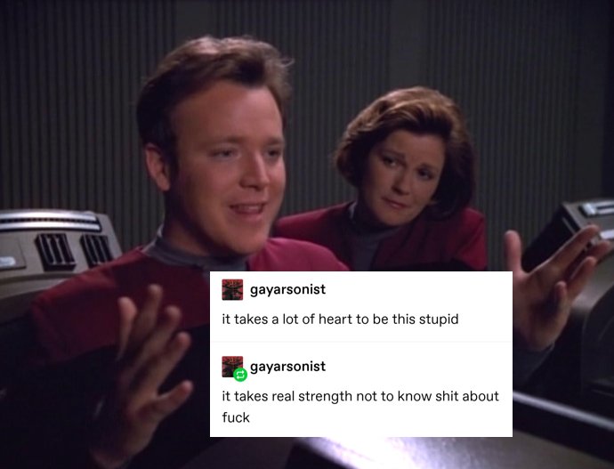 (this one might be *too* niche but i truly believe b'elanna would take a special interest in wlw drama)