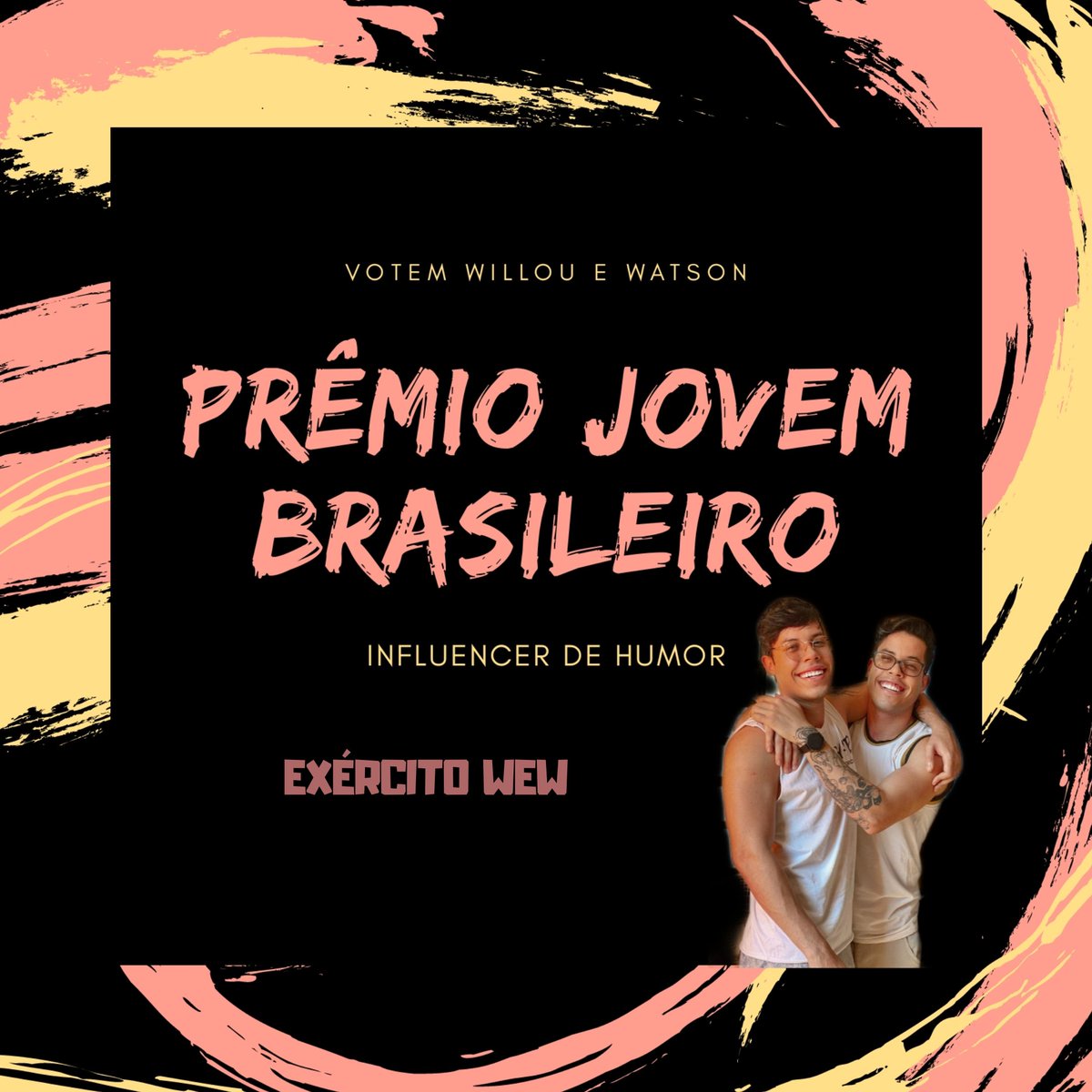 PrincesosWew's tweet photo. A GENTE VOTEM MUITO NOS MENINOS NA TERCEIRA FASE DO PJB, NA CATEGORIA INFLUÊNCER DE HUMOR

https://t.co/41Mh26gBXb

GRUPO: EXERCÍCIO WEW
@_oquenaodizer https://t.co/7ds2hOPkjm