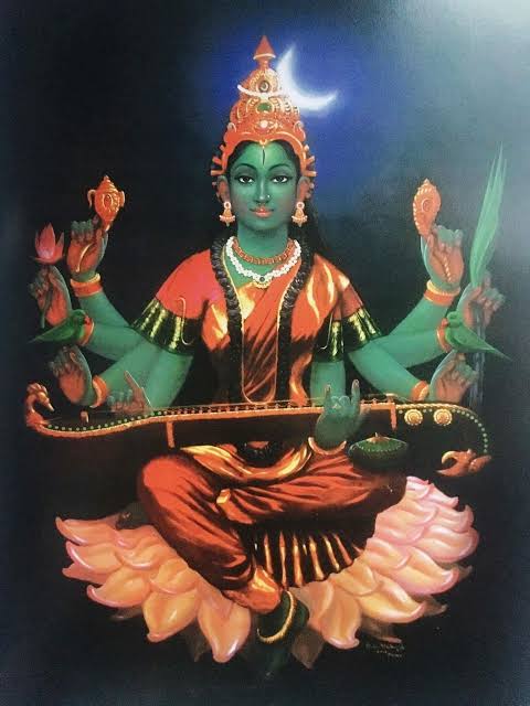 Raama is Lalithambika and Krishna is Raja Shyamala the twinning energies. Brother and sister Below 1st pic of goddess is Rajashyamala, who is said to be Twil energy of Shri Krishna. She is called Maatangi & also Kaali. 2nd pic is Lalitha Tripura Sundari a twin of Shree Ram