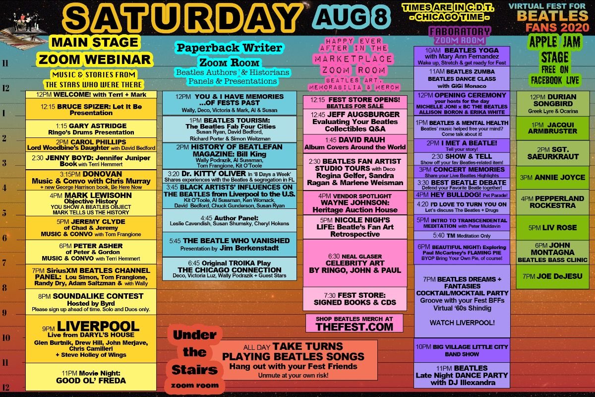Friday night at the Beatles virtual fest Chicago  with the Beatles magical mystery tour story ✂️

MARY WILSON- THE SUPREMES 

And

LESLIE CAVENDISH
WITH LITTLE NICOLA FROM MMT

 And tonight on a panel talking about THE BEATLES ✂️