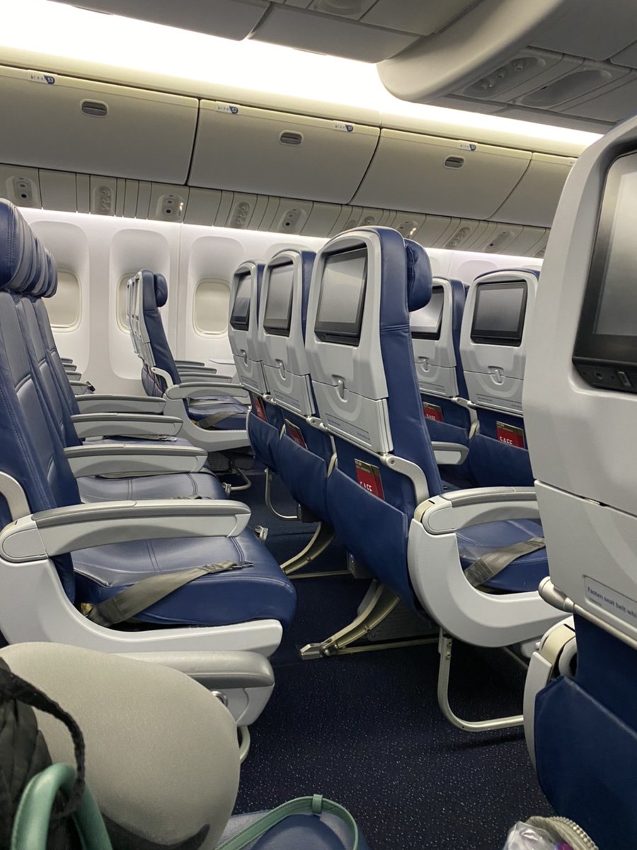 They took a direct flight from LAX to Haneda Airport in Tokyo, and the plane was empty. There was no people in the entire back section, maybe 20 people total on the flight. This is a Boeing 772, fits 375 seats.