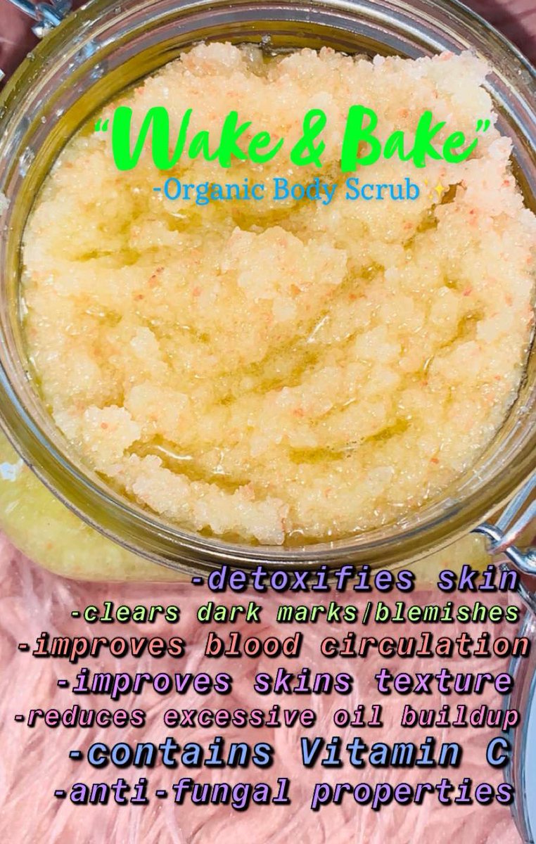 BadAszChinxz's tweet photo. “𝑾𝒂𝒌𝒆 &amp; 𝑩𝒂𝒌𝒆” Organic Hemp Infused Body Scrub✨

https://t.co/mImoCKNTGg

#OrganicSkincare #OrganicBeauty #WakeAndBake #420Community #PrettySkin #SoftSkin #DND #ShopNow https://t.co/UMMGG1cqyx