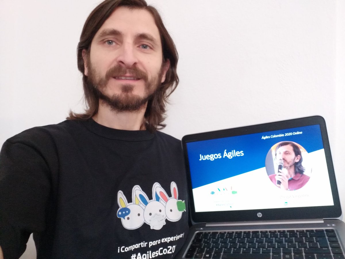 Sesión de #JuegosAgiles en el #AgilesCo2020. Dando un poquito de todo lo que recibo de la comunidad... #CompartirParaExperimentar