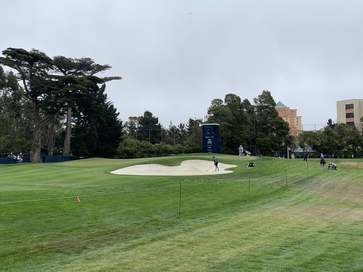 TwoCirclesBen's tweet image. Dustin Johnson is tied for the lead on Saturday of a major and this is my view watching him on hole 11. Surreal. #pga #hardingpark