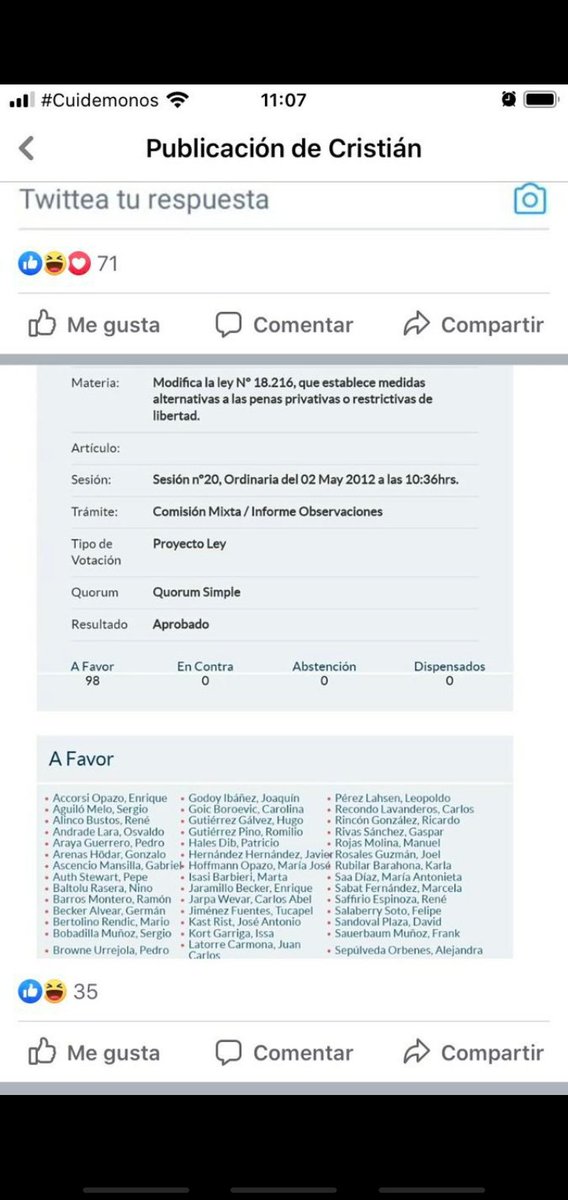 rantesinferno3's tweet photo. @Carlonchito77 @elbitaj @pato8756 Kast no recuerda que votó a favor del indulto, es frágil la memoria de la persona que busca populismo mal hecho, aquí un recordatorio que el aprobó el indulto gestionado en el primer gobierno de Piñera.
Todos ignoramos pero su comentario no es ignorancia, es aweonao nivel leyenda https://t.co/EfNjWVCcvf