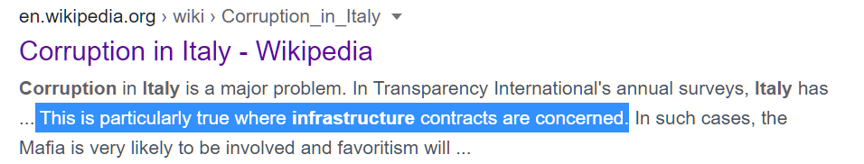PS: lol at suggesting Italian infrastructure investment as more efficient. Sure, yeah that's totally efficient, not corrupt at all.(Remember the Genoa bridge falling down? Even Montreal has a problem with Mafia siphoning money in infrastructure)