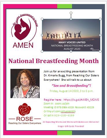 amencincy's tweet photo. Excited to have Dr. Kimarie Bugg from ROSE at our upcoming AMEN group August 14 from 3-5.  See flyer for details! @SWOhioBFC @Support_ROSE https://t.co/YPk9uof37R