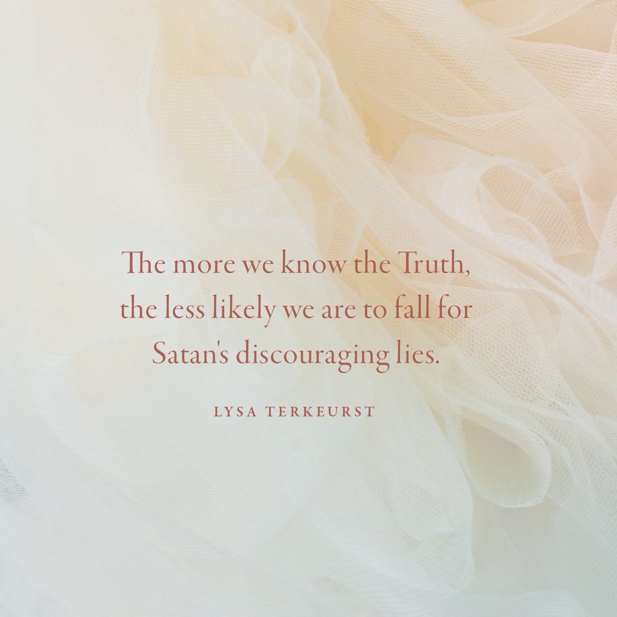LysaTerKeurst's tweet photo. Satan is a liar. God is a Redeemer. A Healer. The Author of hope. The Pathway of restoration. The great I AM. And the One we need to listen to tonight. 

Let’s open up God’s Word and let His Truth fill our minds instead of the enemy’s toxic lies. https://t.co/CWVylRKcaF