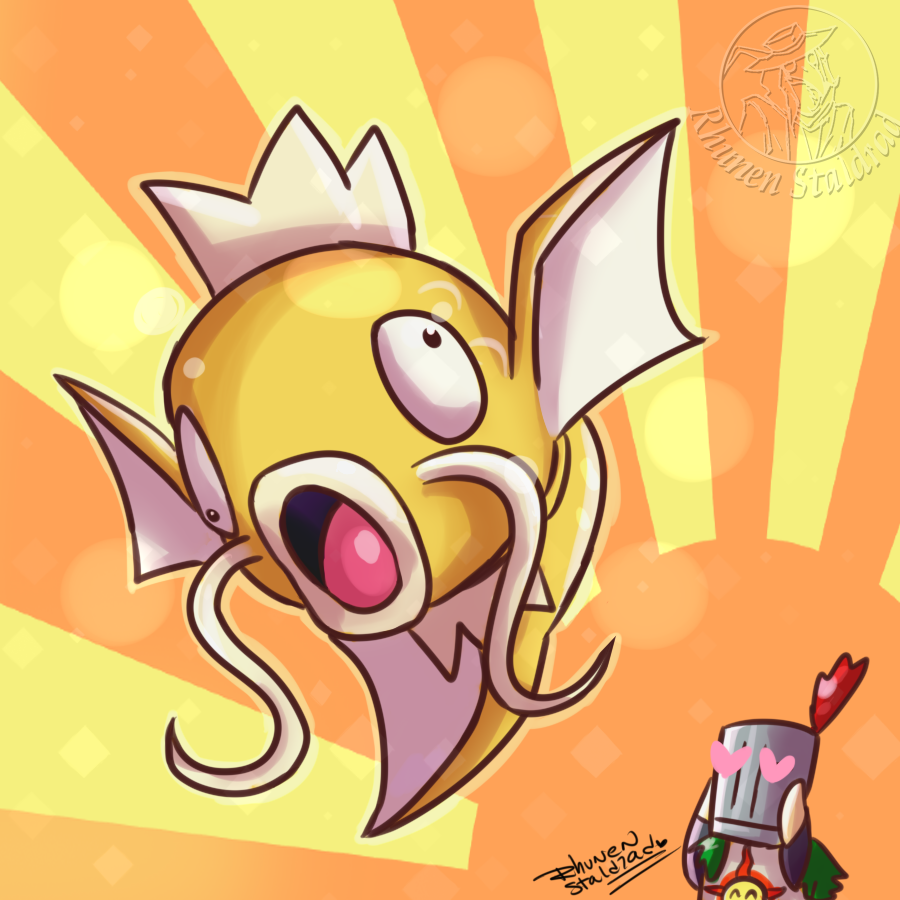 RhunenStaldrad's tweet photo. if only i could be so grossly incandescent! happy #magickarp community day! i present you the shinies ot magickarps! hope you like the doodle and good luck!  https://t.co/rGksAxUOeJ #pokemon #fanart #cute #chibi #shiny https://t.co/P7FrFlT7S7