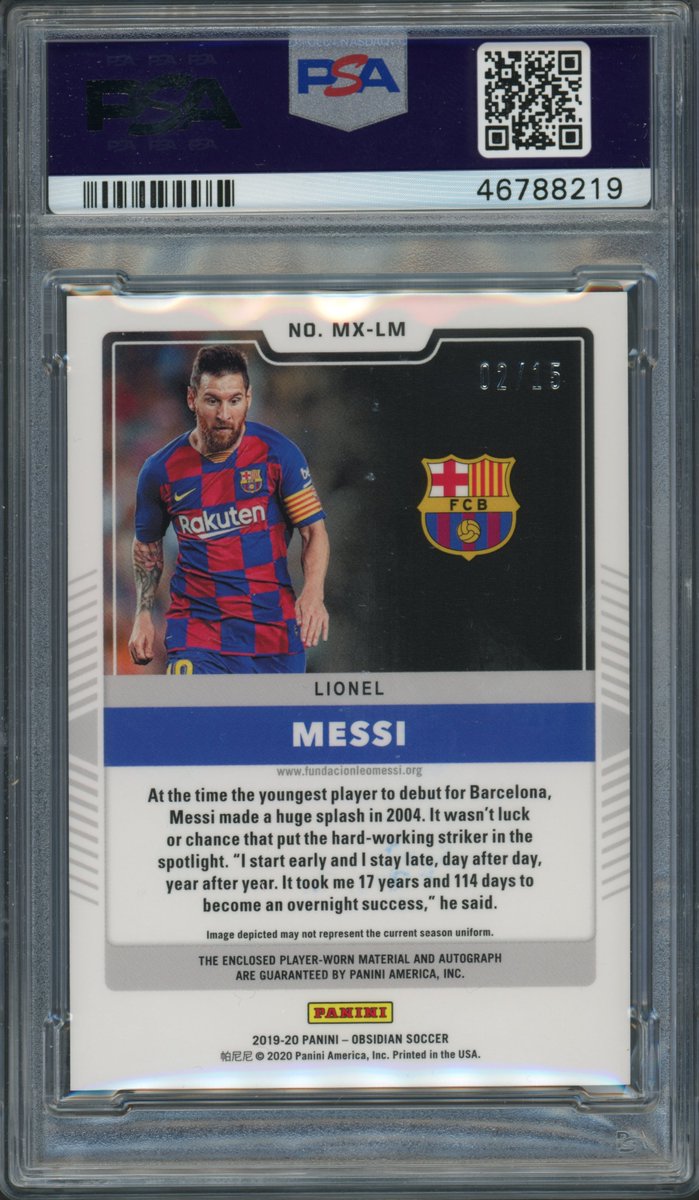 DamianDROB's tweet photo. @FCBarcelona and #Messi are playing, 2 of my #MessiCollection favorite auto cards with the #Barca jersey 2019 @PaniniAmerica obsidian 2/15 &amp; 2018 @Leaf_Cards IMMORTAL 2/2 both @PSAcard 10 #TheHobby @ChampionsLeague https://t.co/4hUF7AHuyU