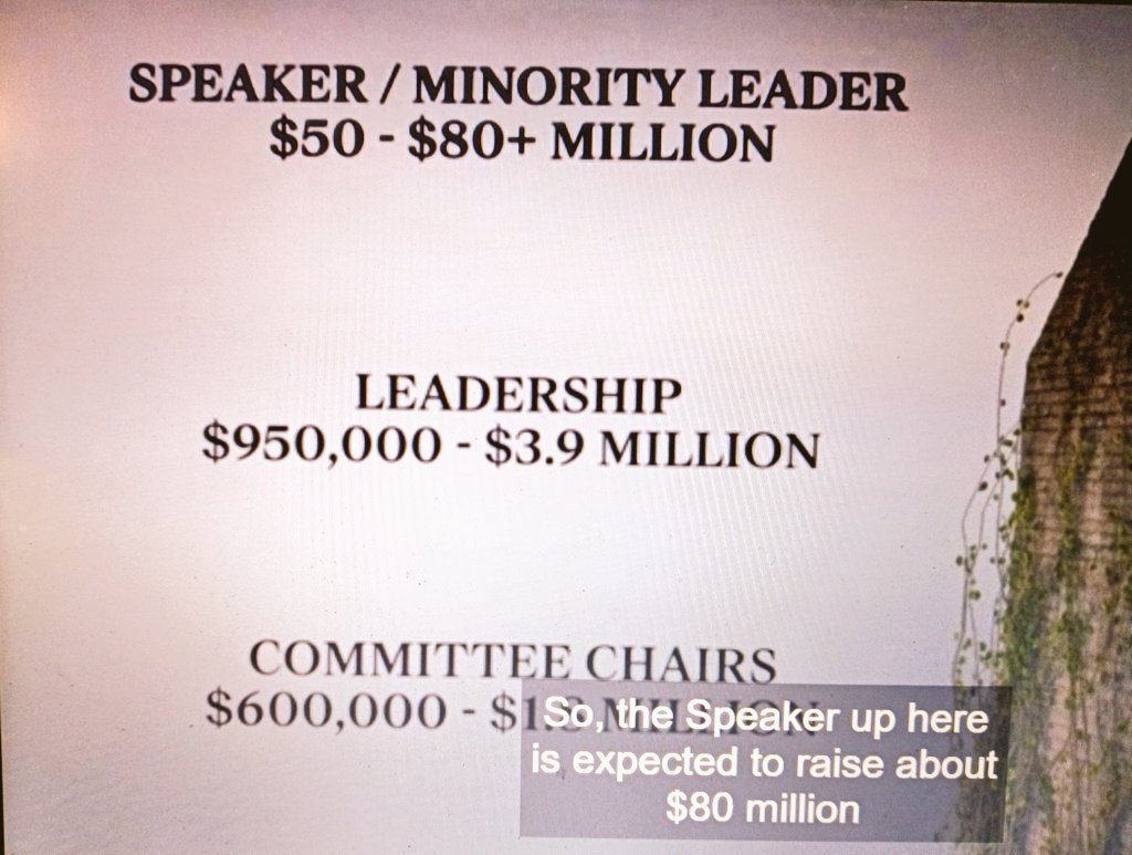 charliebayer8's tweet photo. Shocked to learn the top 2 members of Congress must fundraise $50-80 million a year and the fundraising requirements to become and remain a Congress Rep. How can Congress govern if they're busy fundraising?
#CongressMess #TheSwampHBO #congressionalreform #wevecreatedamonster https://t.co/1BU4iigUWL