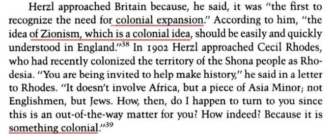 1)THE OCCUPATION OF PALESTINE(1897) The Birth of Zionism by Austro-Hungarian Theodor Herzl who calls the idea of Zionism a "colonial idea". He originally proposed East Africa.