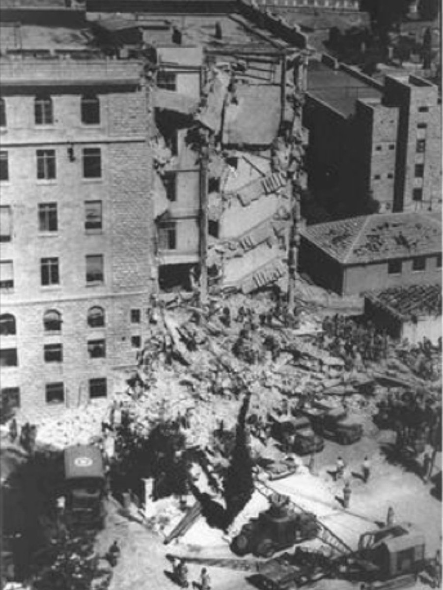 3) (1920-30/40's) the creation of Irgun, Stern, and Haganah Zionist terrorist organizations that committed multiple acts of terror in Palestine, against the Palestinians and the British . Ex. The bombing of the King David Hotel in 1946. They disguised themselves as Arabs.