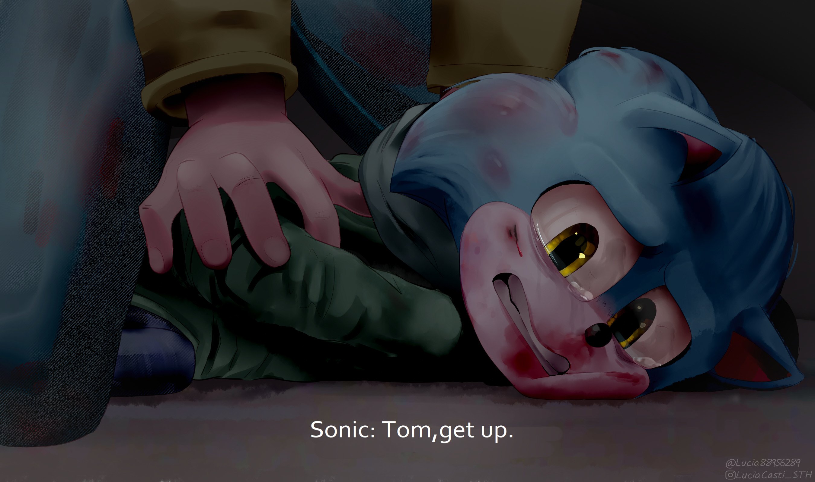 SONIC TLOU AU — I would love to see a drawing of Sonic and shadow