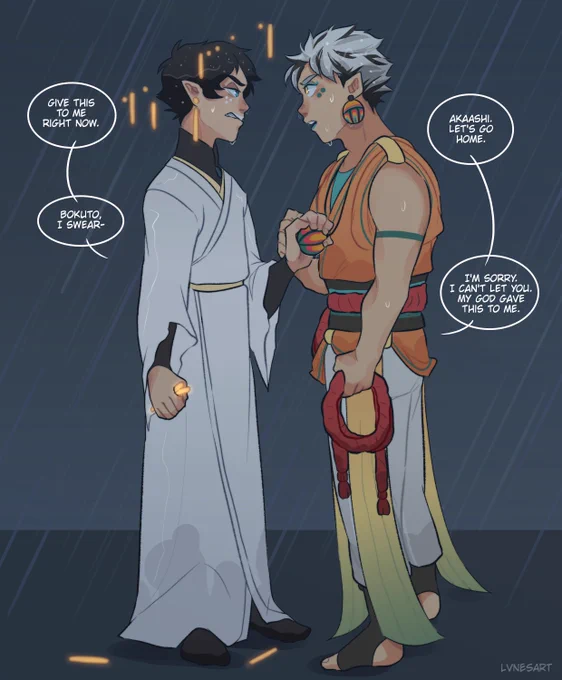 #bokuakaweek2020 Day 8 - Rain/Fantasy AU
#bokuaka #haikyuu 