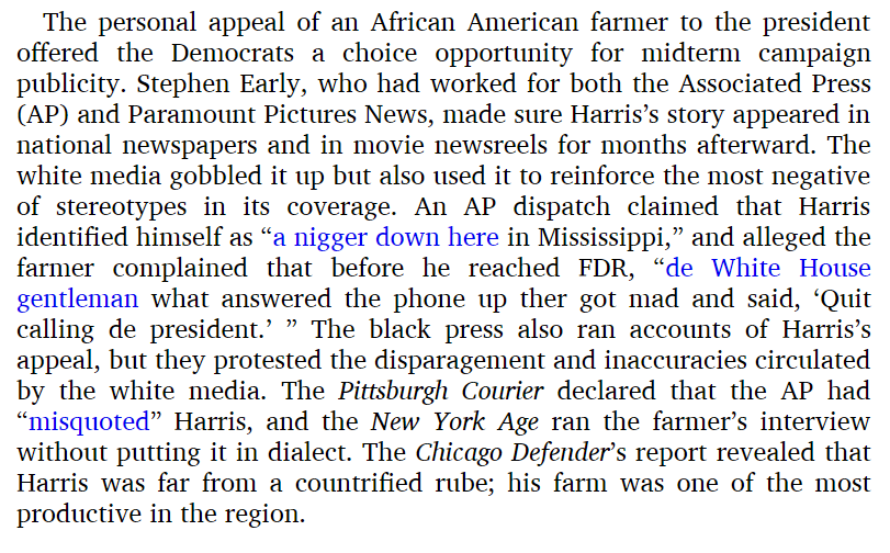 FDR promises to look into it and, indeed, he helps the man which is just the human interest story papers love. But...