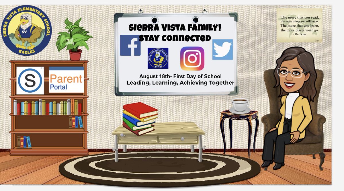 SierraVistaES's tweet image. Getting ready for the opening of the new school year-make sure you are staying connected for all the latest information on Back to School updates.
#excitedfor2020-2021#
#newteaching&amp;amp;learning#