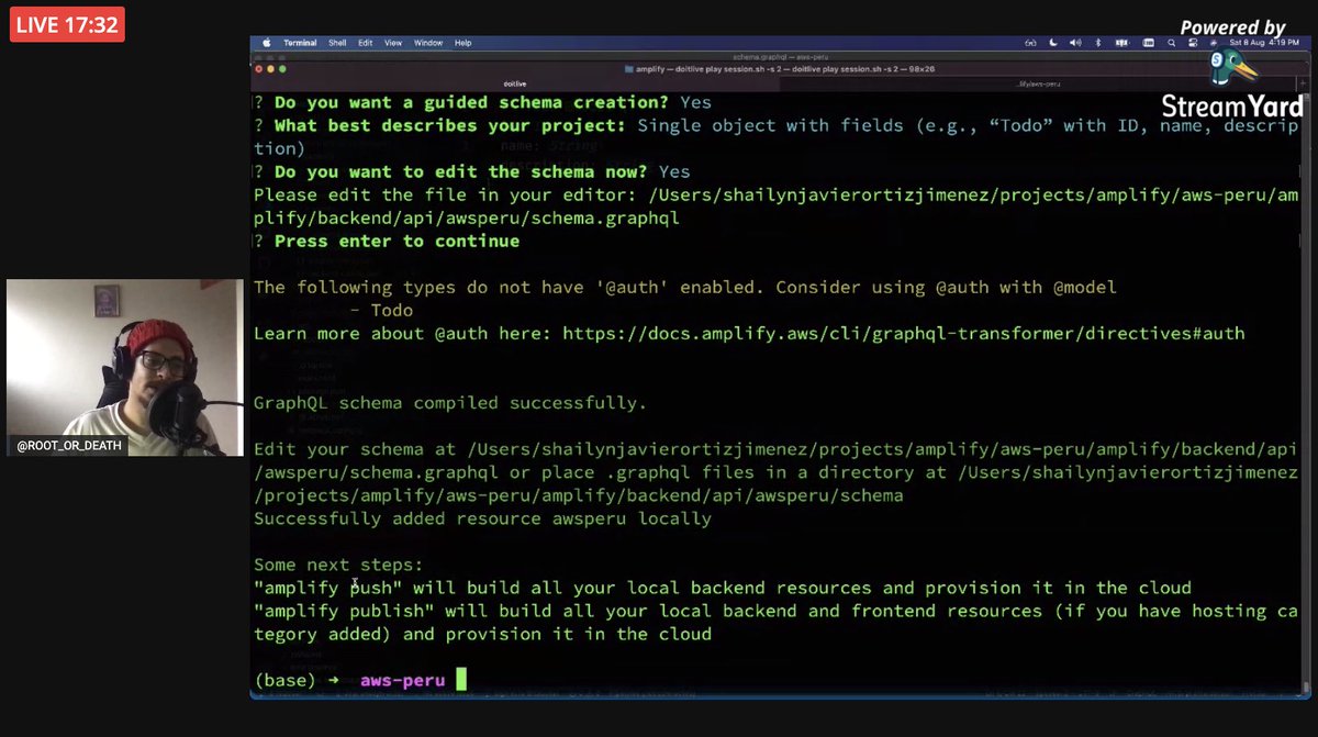 AWSPeru's tweet photo. 📣En vivo con Shailyn Ortiz 🇩🇴 en:
"Fast Prototyping with AWS Amplify"
GraphQL + AWS Amplify demo en vivo para devs!
FREE $25 AWS Credits
🌐 Directo desde nuestro canal Twitch: https://t.co/ktQAtgWmFw
#awsperu #aws #awsugperu #nodevs #awscloud #nube #twitchtv #streaming https://t.co/zpt40lTD5q