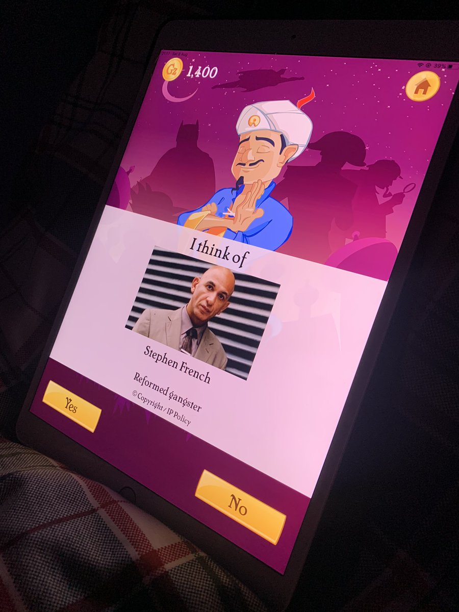 samhulme_93's tweet photo. This akinator app is so mad 😂 think of any person and it’ll guess who it is and of course I was thinking about the big Frenchman him self https://t.co/OUdA9OSqeM