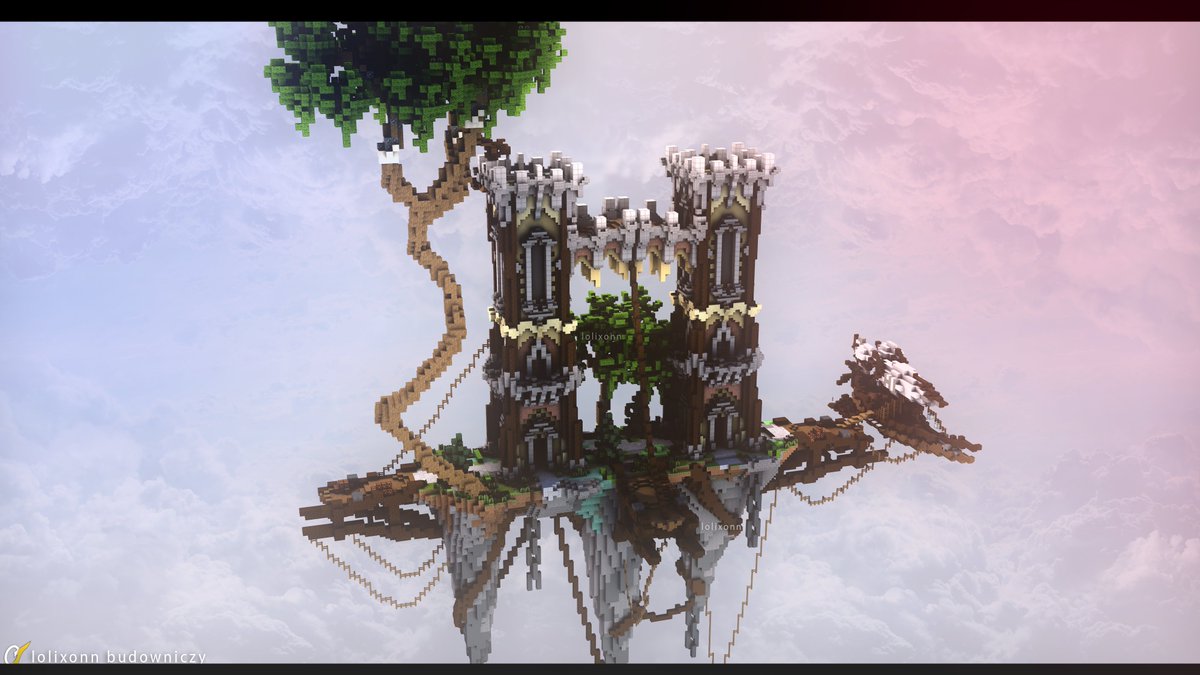 lolixonn's tweet photo. Flying island 
Part of a larger project 😃
#MinecraftBuilds #render #minecraft建築コミュ 
#バニラ建築学部 #Minecraft https://t.co/Yf32lPb86p