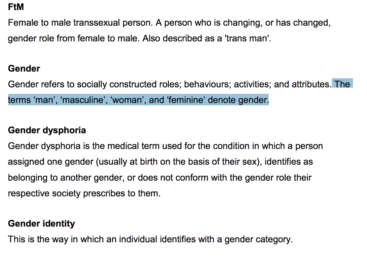 This is from the glossary on page 4...In which, as we can see, the EHRC defines 'woman' as a gender term...