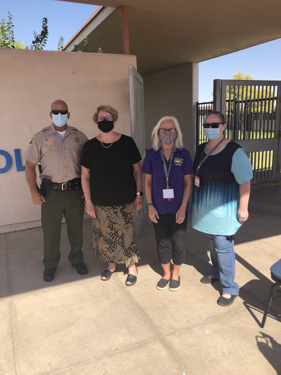 Needles USD Needles Sheriff and Needles Head Start are ready to keep our community safe! Welcome to 2020-2021!!! We will make it a GREAT YEAR!!! ⁦<a href="/CORiverStation/">SBCSD Colorado River Station</a>⁩ #NeedlesUSD ⁦<a href="/StitchinNeedles/">Dr. Mary McNeil</a>⁩