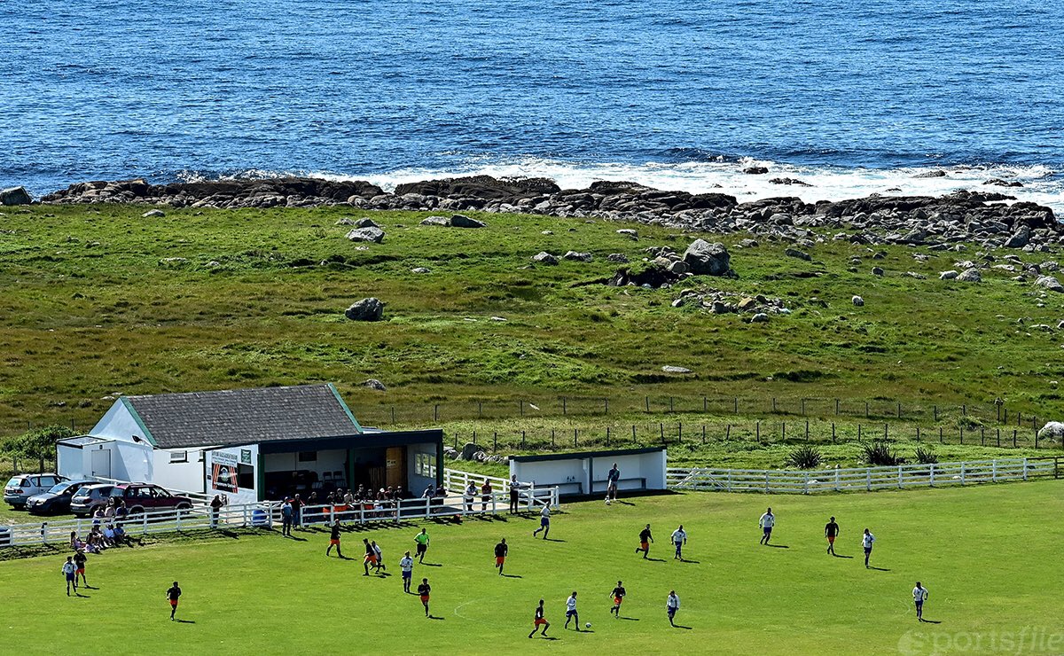 ramseycardy's tweet photo. A pitch with a view 😍
Rannagh Park, home to Arranmore United, during their match against Milford United today. https://t.co/VpSJXBNtND