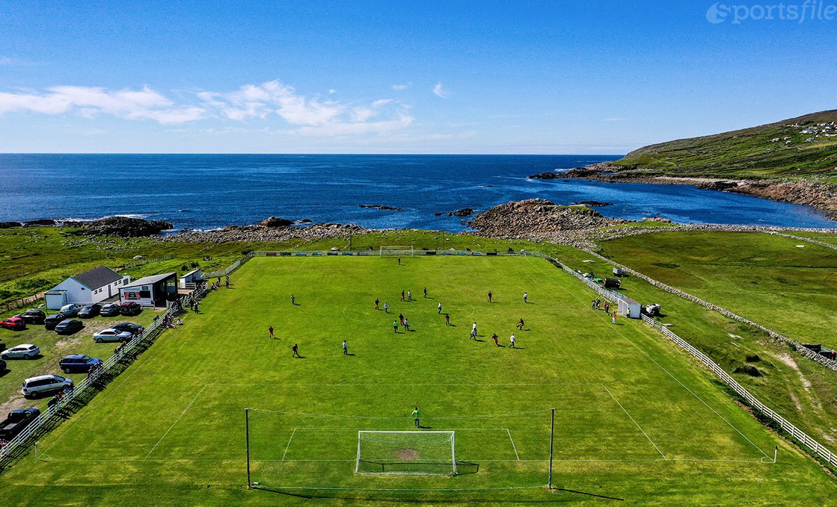 ramseycardy's tweet photo. A pitch with a view 😍
Rannagh Park, home to Arranmore United, during their match against Milford United today. https://t.co/VpSJXBNtND