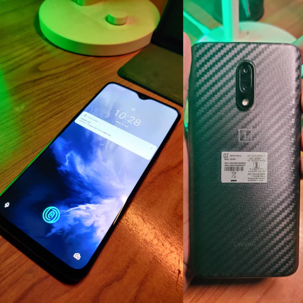 StoreSimsim's tweet photo. OnePlus 7
شريحتين
بحالة ممتازة و خالي عيوب
Ram 6 giga / 128 giga 
بصمه في الشاشه
من احسن المعالجات Snapdragon 855 
بطارية 3700 mah تدعم الشحن السريع
شبه جديد خالي ملحقات
السعر 55 الف
.
iPhone11 pro max 
256 giga 
شريحتين 
جديد كرت كامل الملحقات
السعر ٢٣٠ الف 
.
للتواصل ٠٩١٣٩٥٧٠٦٢ https://t.co/nzZvtdOpIW
