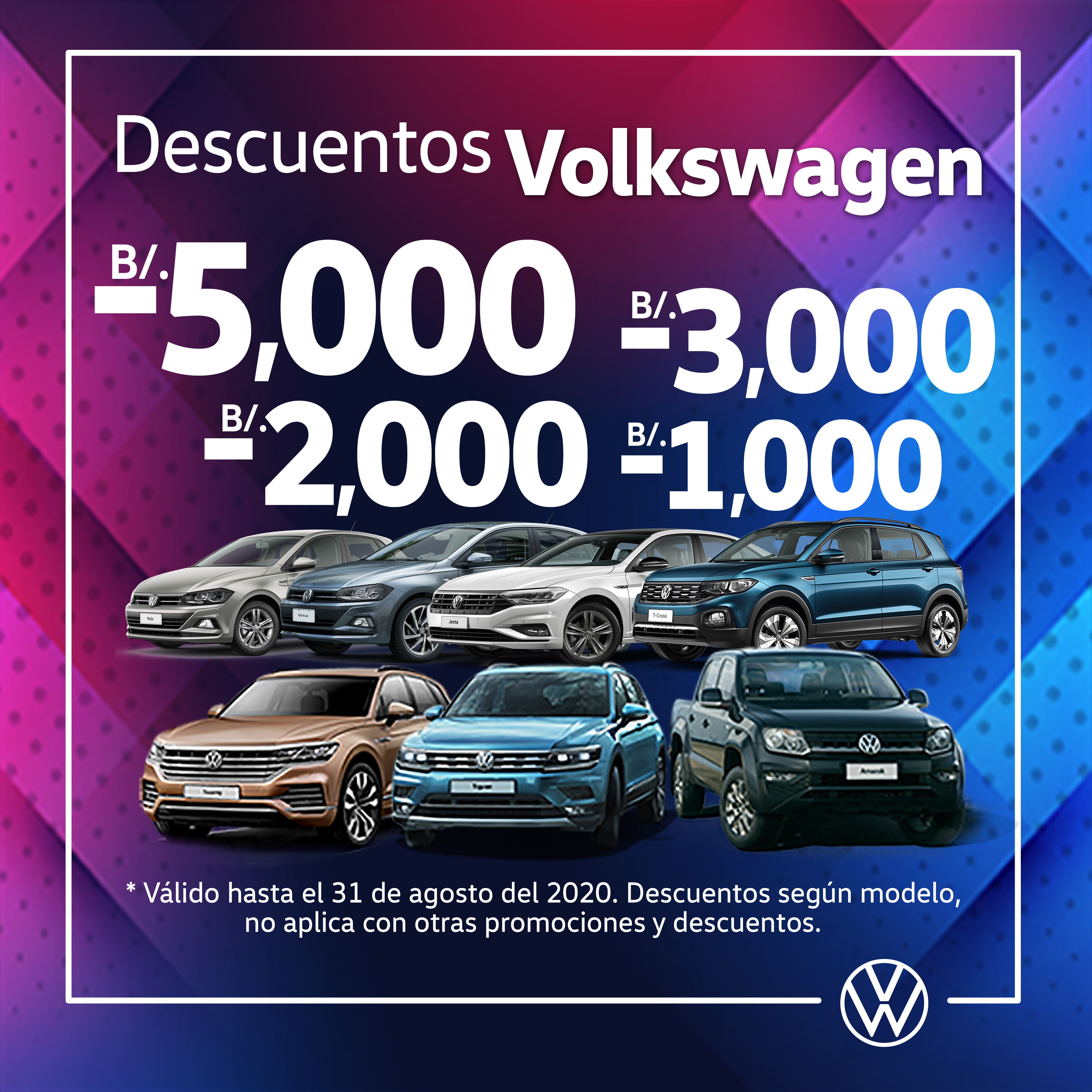 Volkswagen Panamá auf Twitter: „¿Pensando en cambiar de aires? Empieza por  tu nave. *Promoción válida del 1 al 31 de agosto de 2020 o hasta agotar  existencia. Aplica para la venta de
