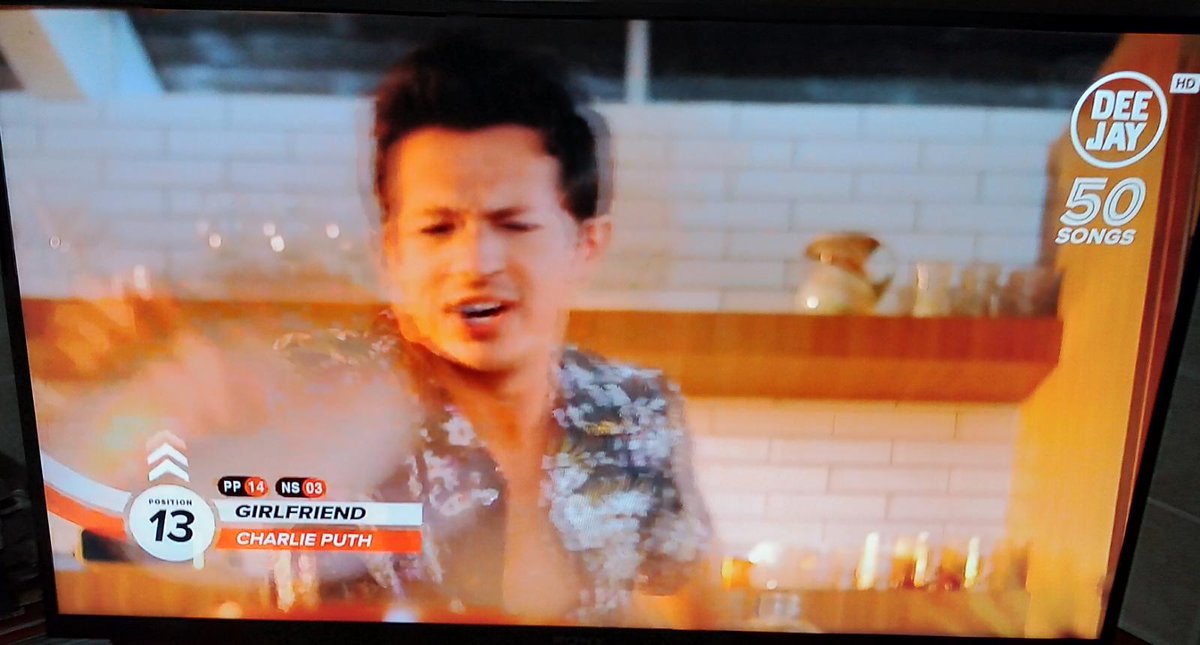 My_name_is_Pina's tweet photo. #girlfriend by @charlieputh in the #50songs chart of @radiodeejay it is at #13 position and is uphill!!! ๐ Charlie! This song and this video sound so damn good on the radio!! ๐๐๐ฏ๐๐๐ถ
#CharliePuth
#CPF
#CharliePuthGF
#CharliePuthGFMV https://t.co/QFIBrd34K5