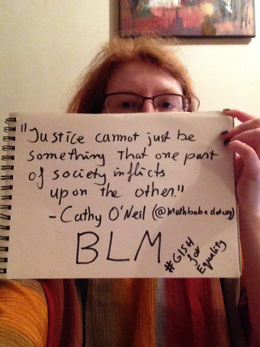 GrootVera's tweet photo. To join in the virtual rally organised by @Gish, here is my sign. Quote by @mathbabedotorg. #GISH4Equality #BLM https://t.co/lHhu73ENmA