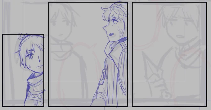 started drawing another comic still deciding on whether to line it too but so much extra work,,, 