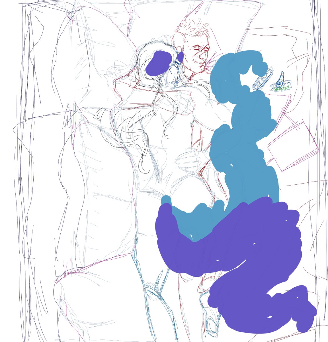 spectercrow's tweet photo. W.i.p Commission of Hanzo76, featuring 2 special AUs of our rp server. Also doodled an AU Reinhardt. I know the sketch is rough atm, I was just trying to place the tails and stuff. #hanzo76 #hanzoau #hanzo #soldier76 #nsfw #reinhardt #overwatch #commissionsopen https://t.co/xKqNxRLkw1